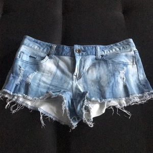Billabong tie dye denim shorts